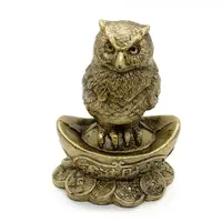 Statueta Feng Shui Bufnita cu pepita si monede chinezesti 9cm