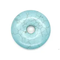 Pandantiv piatra pi donut turcoaz 43mm