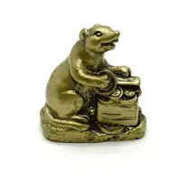 Statueta Feng Shui Sobolan cu cufarul bogatiei si broasca - 6cm
