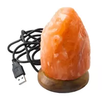 Veioza / Lampa din sare de Himalaya cu USB - Naturala 0,5 Kg