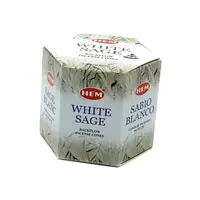 Conuri parfumate HEM White Sage, backflow - 40 buc