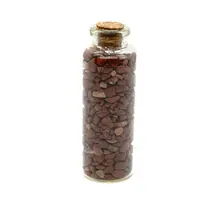 Sticla cu cristale naturale de jasp rosu, medie - 8cm