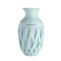 Difuzor ultrasonic Vaza VERDE, 320 ml, functie de umidificator, aroma difuzor, purificator aer, USB