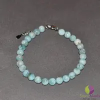 Bratara larimar sfere 6mm si argint 925