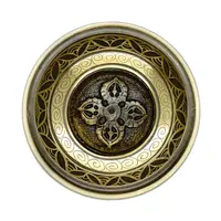 Bol tibetan cantator Nepal cu perna colorata - Dubla Dorje, 10cm, model 1