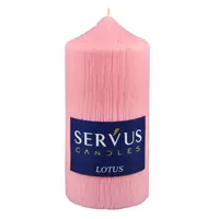 Lumanare Parfumata Lotus cilindru 13cm, roz, Servus