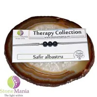 Bratara Therapy safir albastru sfere 6mm si argint 925