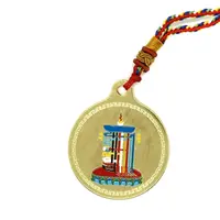 Pandantiv amuleta Feng Shui Kalachakra Stupa si Dublu Dorje + snur