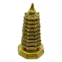 Statueta Feng Shui Pagoda cu 9 niveluri din rasina 10cm