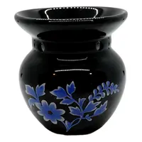 Vas aromaterapie din ceramica, vaza cu flori albastre