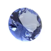Cristal decorativ din sticla K9, diamant, mare - 6cm, albastru