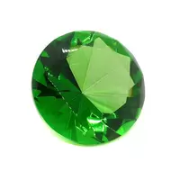 Cristal decorativ din sticla K9, diamant, mare - 6cm, verde