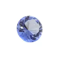 Cristal decorativ din sticla K9, diamant, mediu - 4cm, albastru