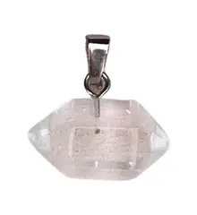 Pandantiv cristal de stanca cu doua varfuri, 15mm
