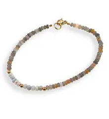 Bratara Piatra lunii mix si Opal albastru discuri fatetate 4mm
