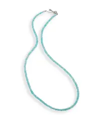 Colier Amazonit discuri 3mm si Argint 925