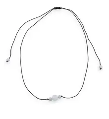 Colier reglabil hippie cu Acvamarin, 5-8mm