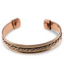 Bratara din cupru cu doi magneti, model Radacini