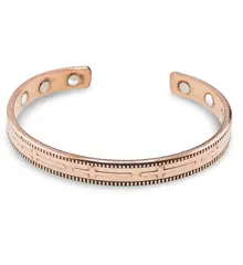 Bratara din cupru MASIV cu sase magneti, model Cruci