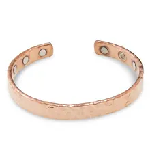 Bratara din cupru MASIV cu sase magneti, model lucrat manual