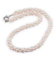 Colier handmade cu Perle de cultura albe, 5-6mm