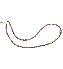 Colier Rodonit A+ discuri fatetate 3mm si cub fatetat 8-9mm