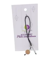 Accesoriu cu pietre semipretioase Agat maro sfera 10mm si Opalit 4mm