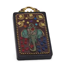 Pandantiv Feng Shui dreptunghiular cu Ganesha