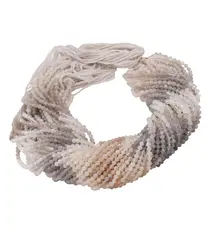 Sirag Piatra lunii gri degrade sfere fatetate 4mm, 31-32cm
