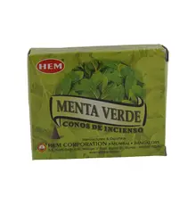 Conuri parfumate fumigatie HEM Menta Verde 10 buc