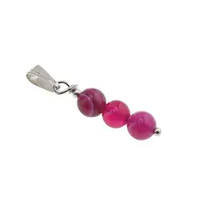 Pandantiv Agat roz sfere, 6mm