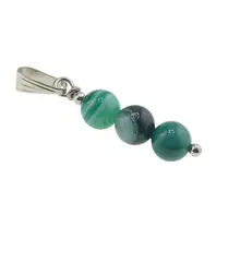 Pandantiv Agat verde sfere, 6mm