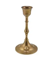 Sfesnic din alama vintage, model auriu clasic, 13cm