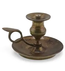 Sfesnic cu maner din alama vintage, model auriu clasic, 12,5cm