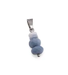 Pandantiv Opal albastru discuri fatetate 7mm si discuri 5mm