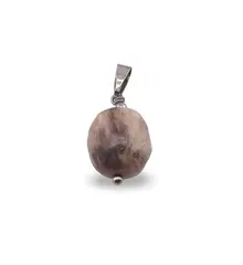Pandantiv Piatra lunii gri fatetata, 14mm