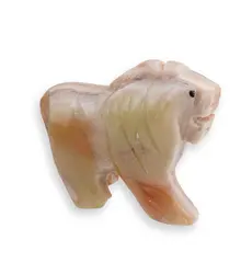 Figurina slefuita din Onix de Pakistan, leu - 6cm