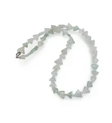 Colier Fluorit triunghi 6-8mm si Cristal de stanca discuri fatetate 3mm