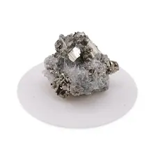 Suport pentru cristale din PLA premium, model rotund plat - alb