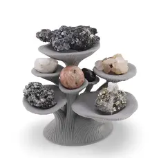 Suport pentru cristale din PLA premium, ciuperca - gri