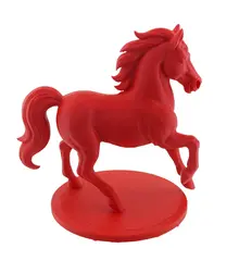 Calul de Foc Feng Shui 2026 Rosu - Statueta 3D, 15cm