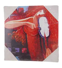 Tablou canvas model silueta feminina cu vioara, 30cm x 30cm