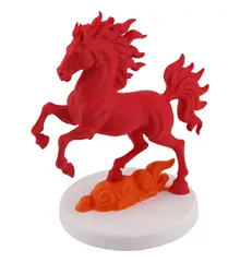 Statueta feng shui Calul de Foc pe doua picioare pentru victorie si succes rapid, 15cm