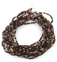 Sirag Agat maro dantelat sfere 4mm, 37-38cm