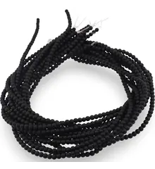 Sirag Onix negru sfere 4mm mate, 37cm