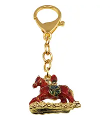 Amuleta breloc feng shui din metal Calul Viteaz pentru succes, 2026