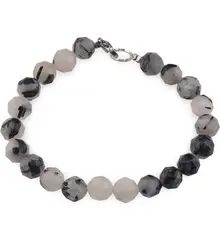 Bratara Cuart turmalinat sfere fatate 7-8mm
