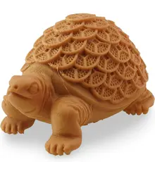 Statueta feng shui Broasca testoasa cu monede chinezesti pentru longevitate si noroc financiar - 6,5cm