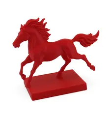 Statueta feng shui Calul de foc cu baza patrata - 11,5cm