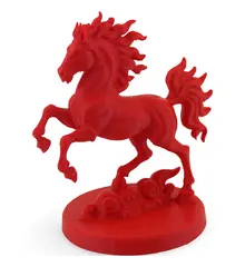 Statueta feng shui Calul de Foc pe doua picioare pentru victorie si succes rapid - 9,5cm, rosu